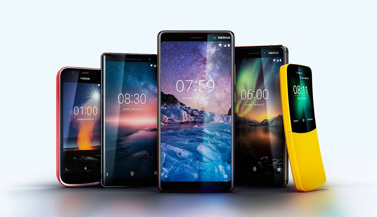 Nokia lanza 5 nuevos móviles, desde los 69 euros hasta un tope de gama de pantalla curva