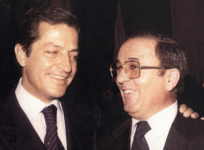 Adolfo Suárez y Juan <b>Aurelio Sánchez</b> Tadeo, en 1975. - 1253484002_850215_0000000000_sumario_normal
