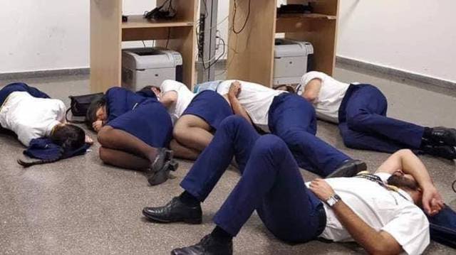 Ryanair shares video showing photo of crew sleeping on floor was staged