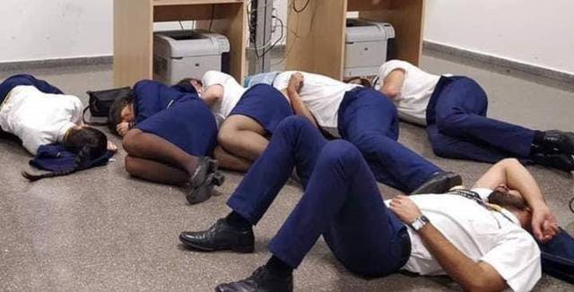 Ryanair sacks staff who staged photo of themselves sleeping on aiport floor