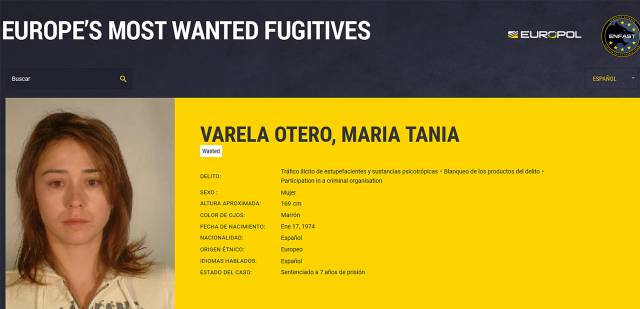 Detenida la narco gallega Tania Varela, la mujer más buscada por Europol