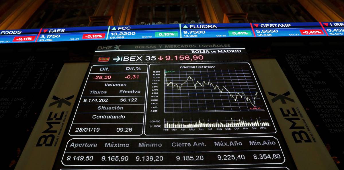 El Ibex inicia 2019 con paso firme: sube un 6% en enero y conserva los 9.000