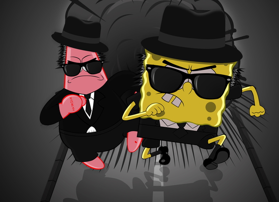 SPONGEBOB___BLUES_BROTHERS_01A_by_Sensei_kun