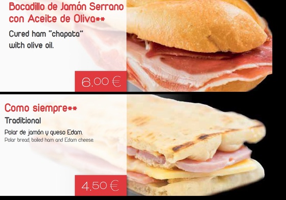 Menu iberia turista