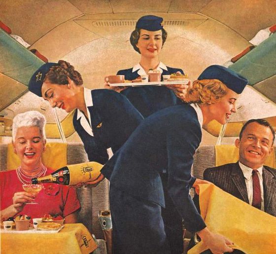 Vintage-airline-ad-flight-attendant-air-hostess-color