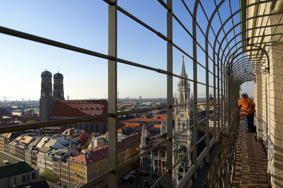 St Peter church Alter Peter view from the bell tower Munich Bavaria Germany Fototeca 9x12 Cogoli Franco