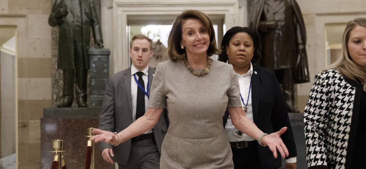 El muro del presidente era Nancy Pelosi