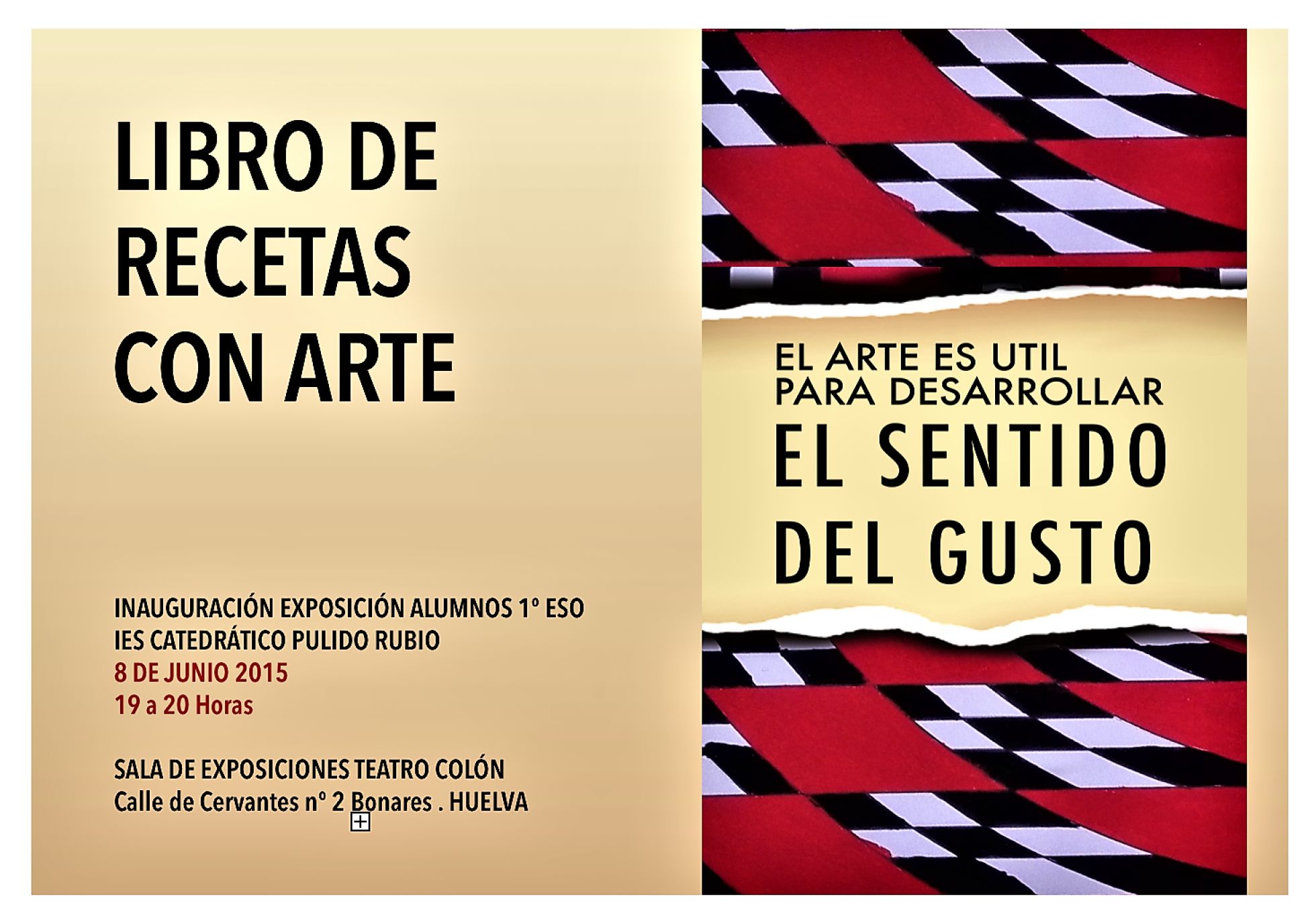 Invitación de la exposición: El arte desarrolla el sentido del gusto | MAYALEN PIQUERAS