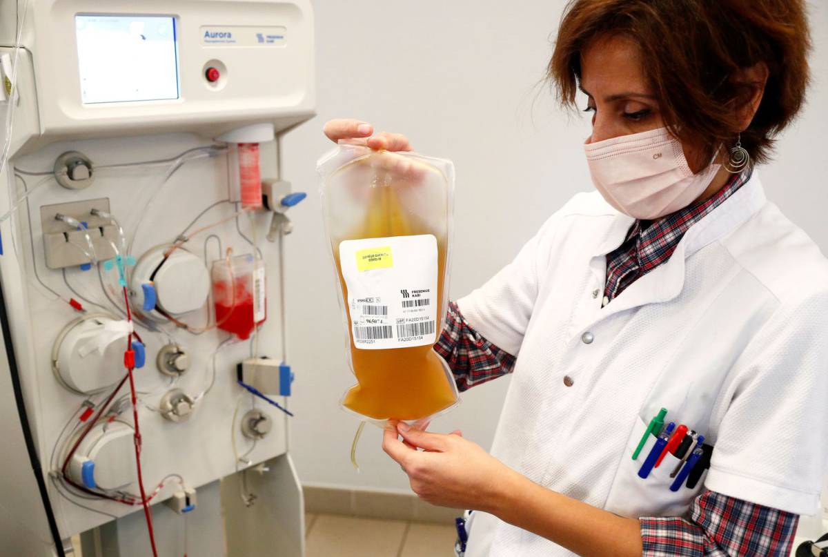 Las transfusiones de plasma sanguíneo son inútiles en los enfermos de covid hospitalizados