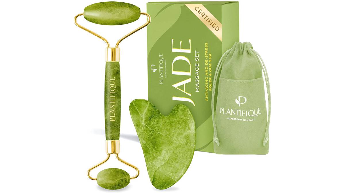 Rodillo de jade para masaje facial por 15,25 €