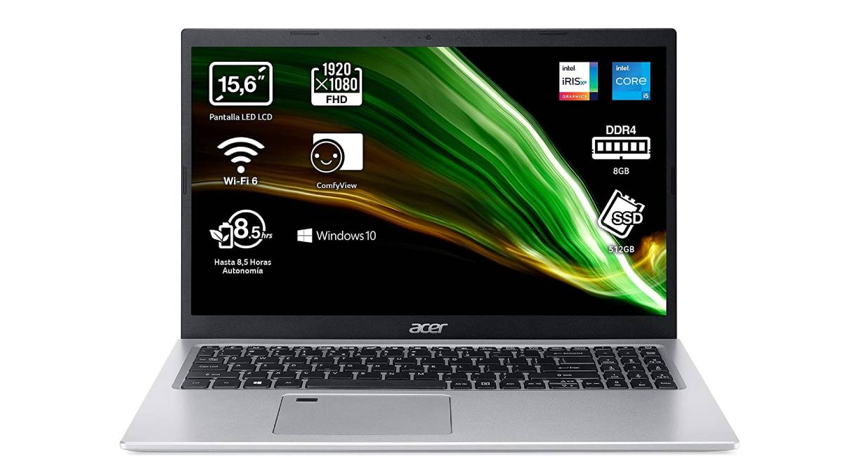 Portátil Acer de 512 GB de memoria SSD por 549 €