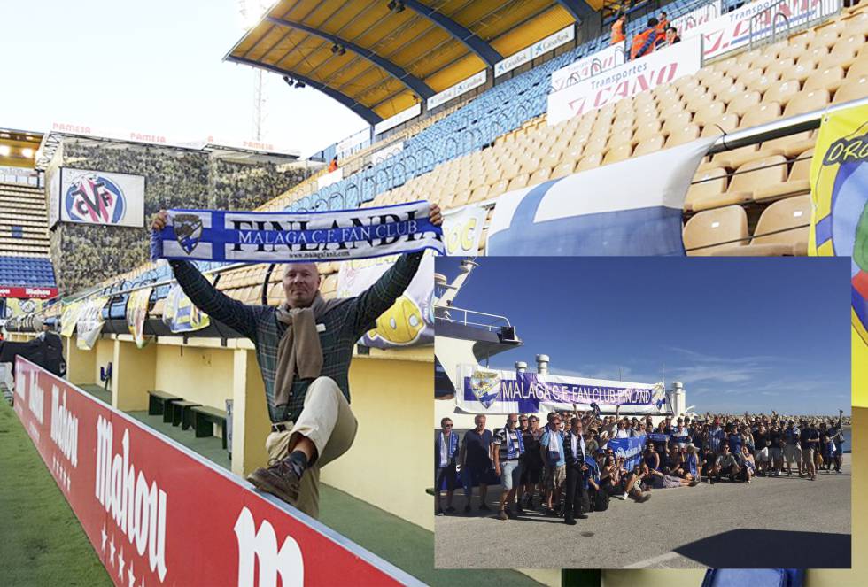 Lauri P. Pietikäinen, natural de Sipoo, a 35 kilómetros de Helsinki (Finlandia), se mudó a Fuengirola, Málaga, en 2003. Durante seis años regentó el bar Tribuna Gol, un lugar donde se reunían los amantes del fútbol. También muchos finlandeses, como Lauri, que cada vez se interesaban más por los clubes españoles, en particular el Málaga, cuyos colores coinciden curiosamente con los de la bandera finlandesa. Allí nació hace un lustro la peña malaguista formada por fineses con cuyos miembros Lauri va a todos los partidos del club. “Normalmente, nos movemos en cuatro o cinco autobuses, pero hemos llegado a fletar 14 para vivir el Clásico”, recuerda Lauri.