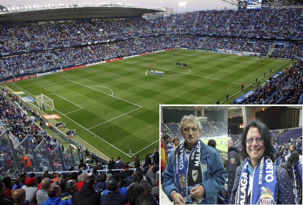 La estancia de los británicos James y Mercy Chapman en Málaga está muy ligada al equipo de la ciudad, donde residen desde hace más de tres décadas. Se aficionaron justo hace 20 años, cuando el club ascendió a LaLiga Santander y una década después colocaron el primer escudo en la fachada de su casa colonial en la ciudad andaluza. Los aficionados del club recordarán la voz de Mercy, pues, durante unos años se ocupó de transmitir los mensajes en inglés por la megafonía del estadio. “Fue la creadora de un famoso grito de ánimo a Toulalan”, el centrocampista francés que jugó dos temporadas en el club costasoleño. “Al anunciar un gol de este jugador, se trabó y dijo ‘To-To-Toulalan’, algo que, en seguida, todo el estadio empezó a corear", recuerda James. Además del escudo, el matrimonio atesora varias banderas. "La más grande la tengo preparada para izarla en el tejado de mi casa el día que volvamos a LaLiga Santander", asegura Mercy, que también tradujo al inglés la página web del Málaga.