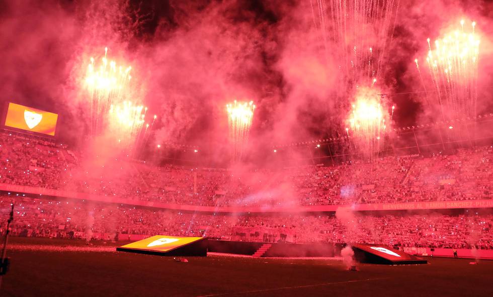El Ramón-Sánchez Pizjuán en una celebración del Sevilla.