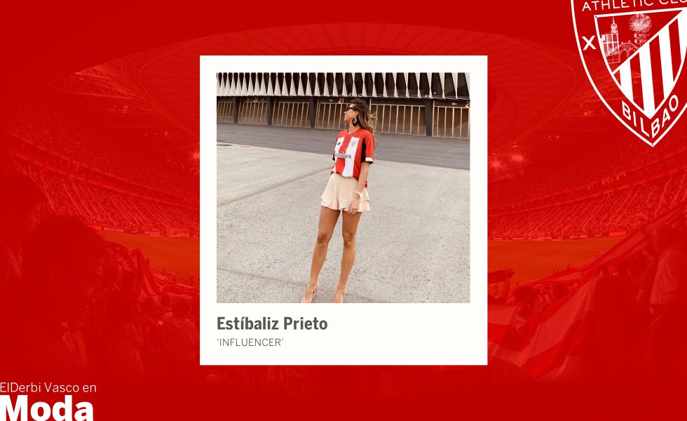 Mientras ella duerme es cuando peor lo pasa su móvil. Cuando Estíbaliz Prieto (Bizkaia, 1982) se despierta, el teléfono echa humo y prestarle pronta atención es para ella casi obligación. Solo en Instagram recibe más de 200 mensajes diarios. Su buen hacer en redes sociales —todos los días genera contenido y publica varias fotos desde hace seis años— le ha procurado una legión de seguidores y se ha convertido en una de las prescriptoras más influyentes en el sector de la moda. Y, por si fuera poco, es del Athletic. Cuenta que sus mejores recuerdos tienen que ver con los días de partido, el ir a comer junto con su cuadrilla, el compartir grada en San Mamés y “continuar luego con la fiesta en Pozas”. Antes de este derbi se ha enfundado la zamarra del Athletic y ha posado delante de San Mamés como si fuera una más de sus fotos de moda.