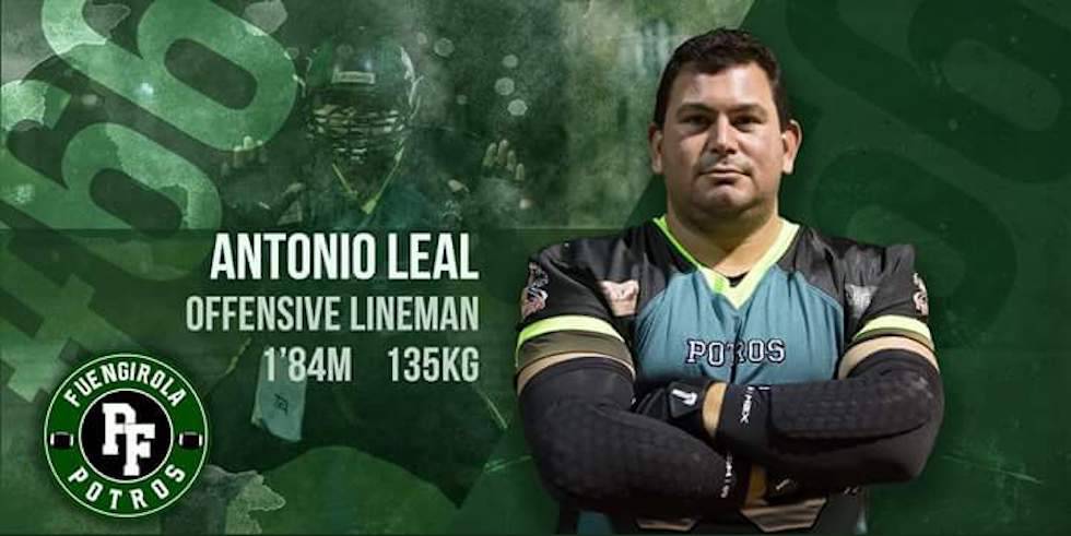 La ficha de Antonio Leal, línea de ataque de los Fuengirola Potros.