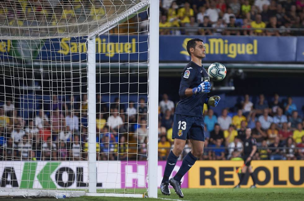 Andrés Fernández, portero del Villarreal, durante el último partido contra el Real Madrid.