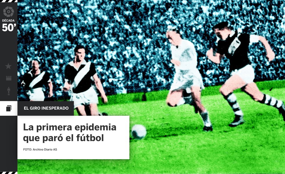 Antes de que la covid-19 obligara a suspender los partidos de LaLiga Santander y LaLiga SmartBank de la temporada 20192020 entre marzo y junio, otra epidemia surgida en China llegó a España para parar el fútbol. Fue en 1957. La llamada gripe amarilla apareció después del verano y llegó a causar cerca de 10.000 muertes en el país. Los contagios en varios equipos, asolando plantillas como la del RC Celta, que solo conservó a seis jugadores ‘sanos’ durante el pico de transmisión en octubre, obligó a la suspensión de once partidos de la sexta jornada de las dos máximas categorías, además de otros encuentros en la séptima jornada.