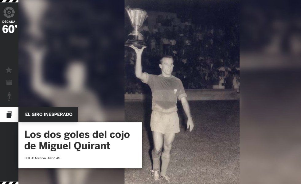 En Elche le siguen llamando Gran Capitán porque Miguel Quirant fue todo un ejemplo del defensa que con su compromiso, bravura y sacrificio se convierte en el líder espiritual de unos colores. Llegó a un club con deudas a principios de los cincuenta y lo guio en un meteórico ascenso de Tercera a la máxima categoría. En la élite siguió guerreando para dejar escritas heroicidades como la del partido contra el Sevilla FC, en 1963. Ese día se retiró lesionado a la media parte con un tirón, pero el entrenador decidió mantenerlo en el campo. Pasó del lateral izquierdo a la punta y, medio cojo, metió dos goles para lograr la remontada y la victoria en su más memorable batalla.
