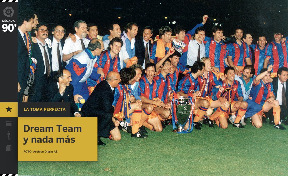 Michael Jordan, Magic Johnson, Scottie Pippen y Larry Bird hacían delirar al campo del Joventut, reconvertido en el Pabellón Olímpico de Badalona, durante los Juegos de 1992 y a un joven Lluís Canut, periodista catalán que cubría sus partidos y que, al poco tiempo, hermanó al FC Barcelona con esa selección estadounidense de baloncesto. Canut tomó prestado el mote con el que la prensa mundial se refería a los genios de la NBA y lo usó para inmortalizar a los dirigidos por Johan Cruyff en un partido de pretemporada ese mismo año ante el São Paulo brasileño. Además de revolucionar la manera de jugar en España, el Dream Team del entrenador holandés encadenó cuatro campeonatos ligueros entre 1990 y 1994 y alzó la primera Copa de Europa en la historia del club blaugrana en 1992.