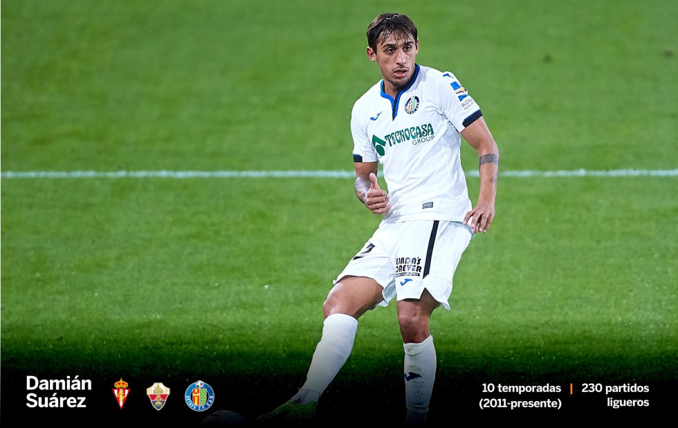 Damián Suárez se hizo con la fama de lateral contundente a su llegada al Elche CF diez temporadas atrás, pero asentado hoy como un fijo en el Getafe CF ha demostrado que es mucho más. Suárez ha asombrado con varios golazos en las últimas temporadas, distinguiéndose por ser el encargado de servir faltas y córners en su equipo gracias a un gran golpeo de balón.