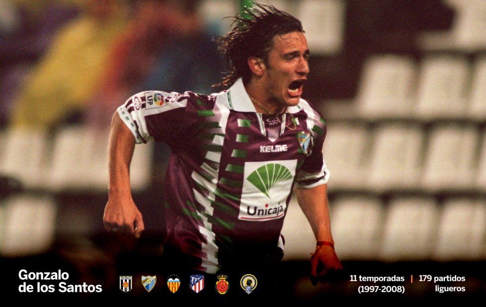 Gonzalo de los Santos ha sido uno de los futbolistas charrúas que ha militado en más equipos del fútbol español. Centrocampista de contención, De los Santos fue uno de los más de 20 uruguayos que han pasado por el Atlético de Madrid y cosechó sus mayores logros con la camiseta del Valencia CF, donde alzó un trofeo liguero y una Copa del Rey, y con el Málaga CF, al que ayudó a lograr el ascenso a la máxima categoría.