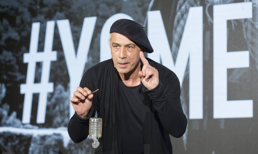 Eusebio Martín, durante una actuación de Mayalde en Madrid.