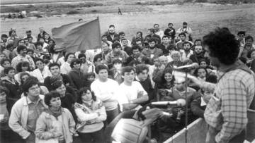 Sargatal, durante las manifestaciones para salvar los Aiguamolls.