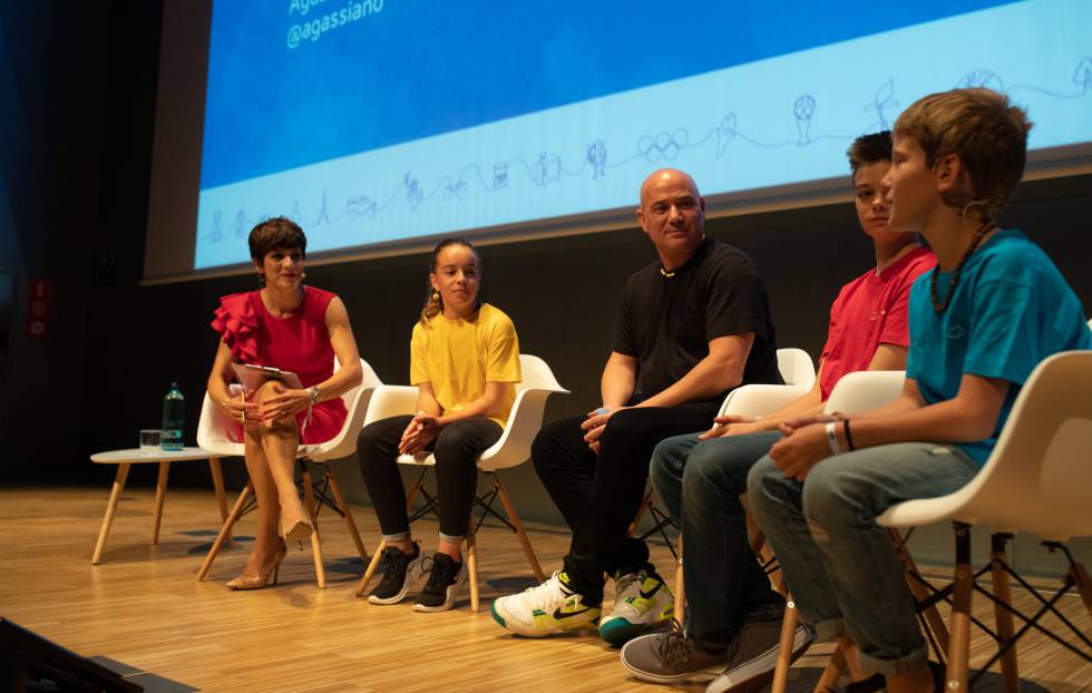 El extenista Andre Agassi, durante su participación en las jornadas organizadas por Danone.