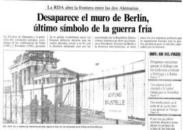 Así contó EL PAÍS la caída del Muro