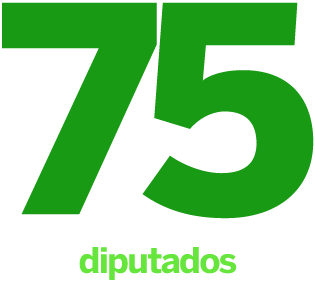 75 diputados