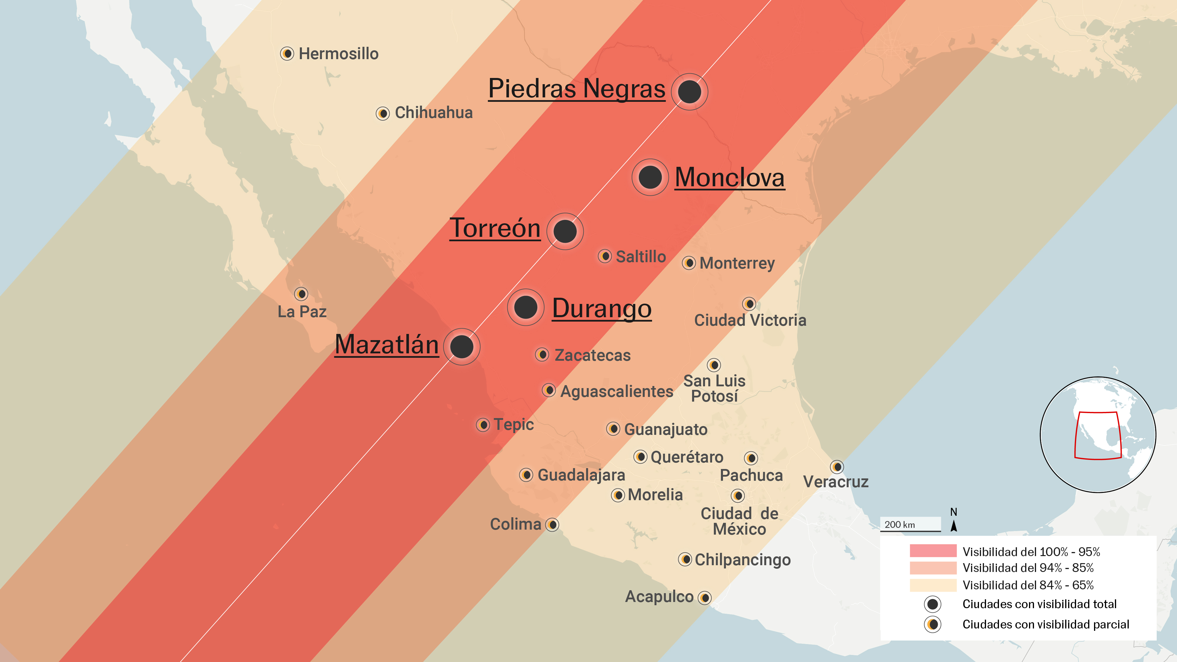 Eclipse solar del 8 de abril 2024 en México cómo verlo, horario y