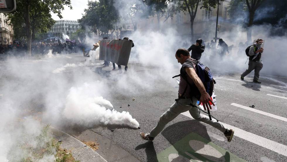 Resultado de imagen para Violentas protestas en Francia y decenas de arrestos