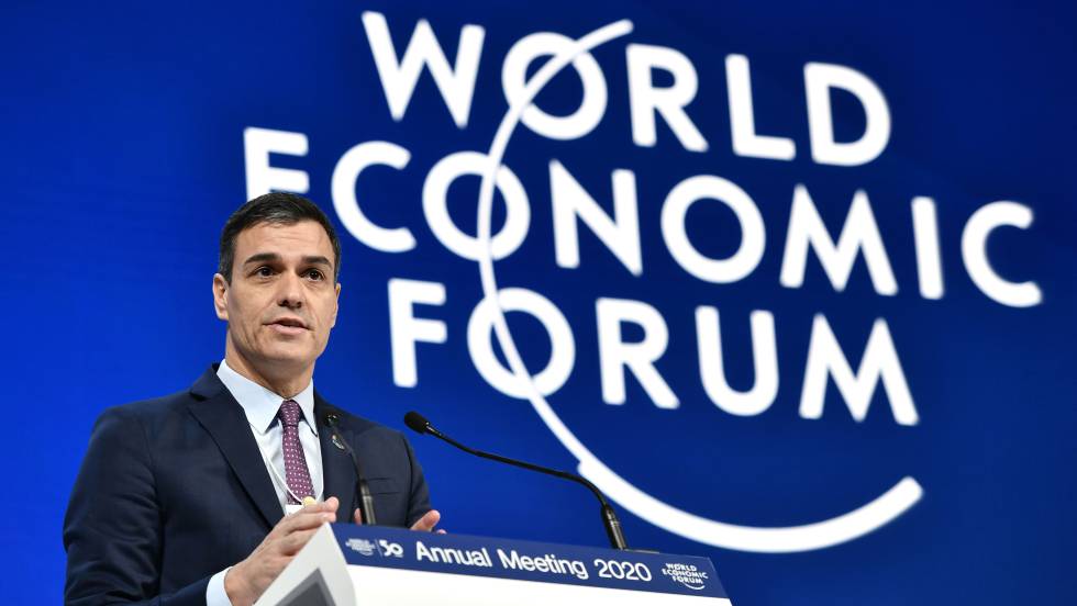 Resultado de imagen de pedro sanchez davos