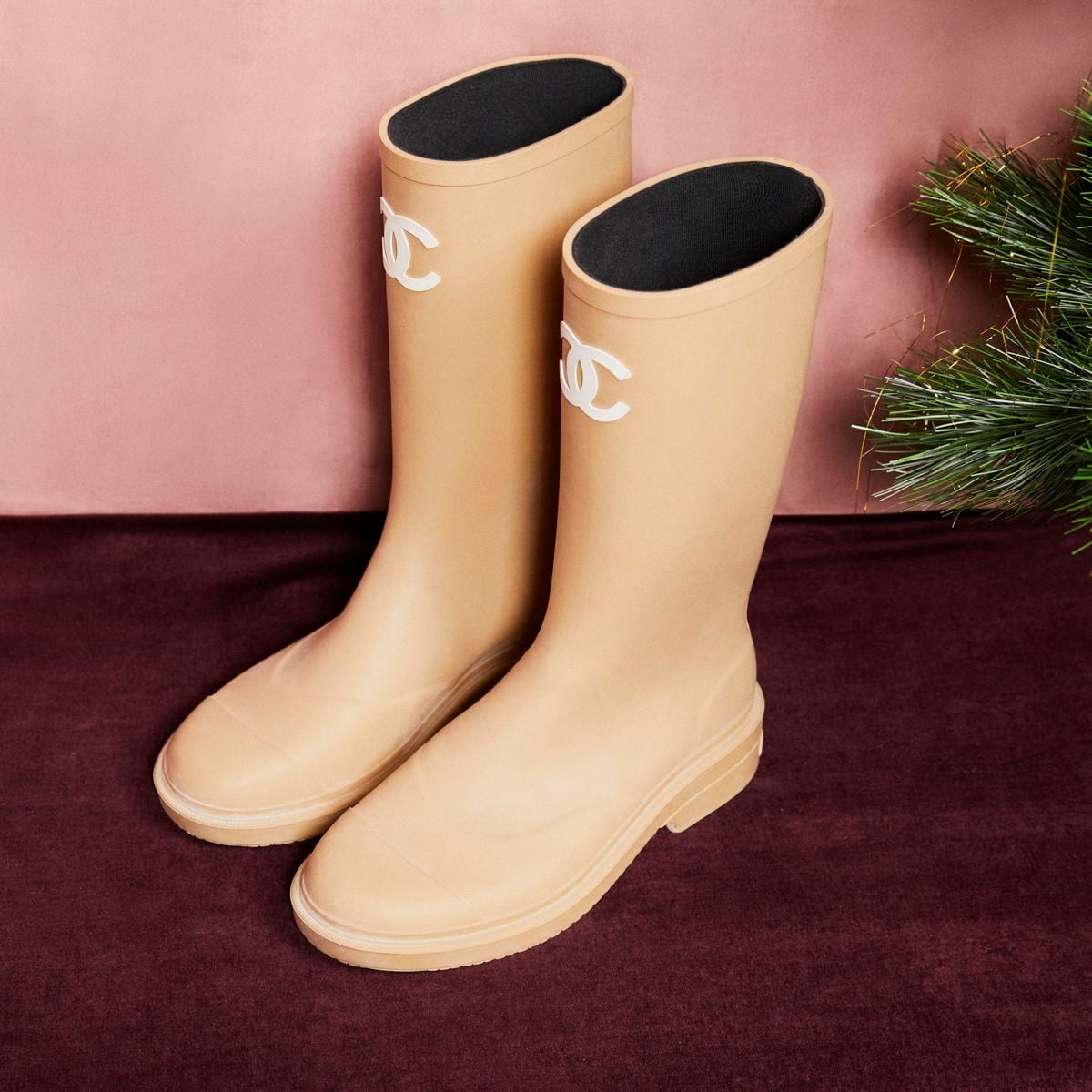 Botas de agua de caucho de Chanel